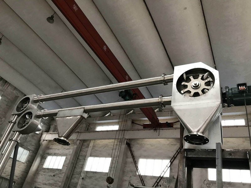 管鏈輸送機應用于精細化工、農藥礦石、建筑材料、食品工業(yè)等領(lǐng)域